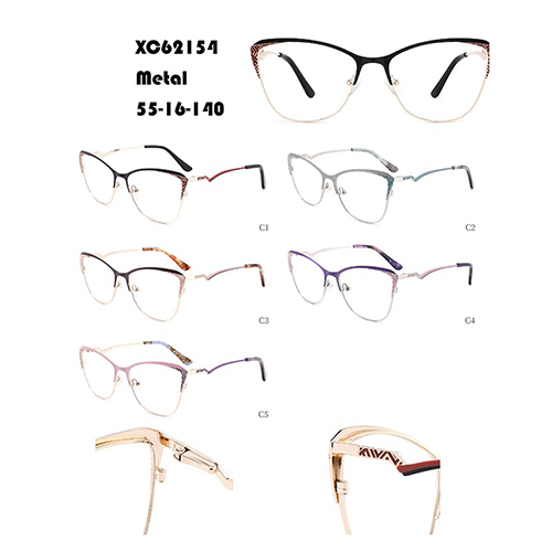 Montura de gafas metálicas ollo de gato de moda W34862154