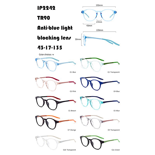 Ultralichte ronde TR90-bril voor kinderen W3672242