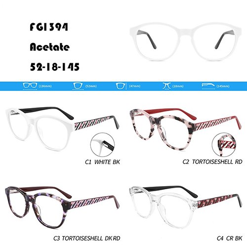 White Acetate Eyeglasses W3551394
