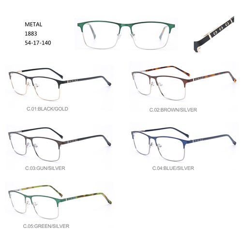 Pakyawan Sa Stock Bagong Modelo Unisex Mix Color Frame Metal Optical Frame Eyeglasses W3541883
