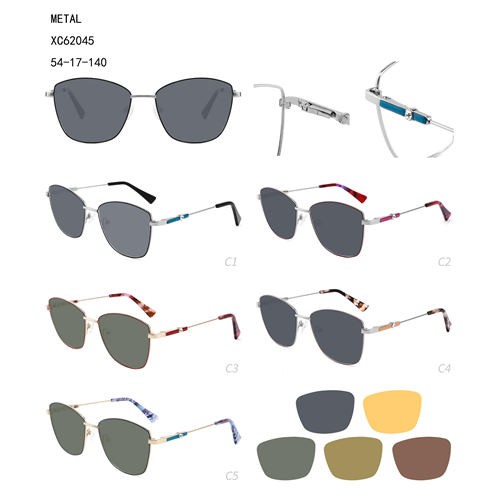 Moteriškos mados metalinės lunettes De Soleil spalvotos W34862045