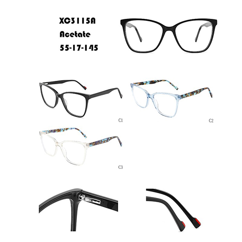 Black Acetate Optical Frame Wholesale W3483115A