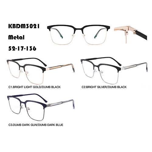 Black Half-rim Metal Eyeglasses W3673021