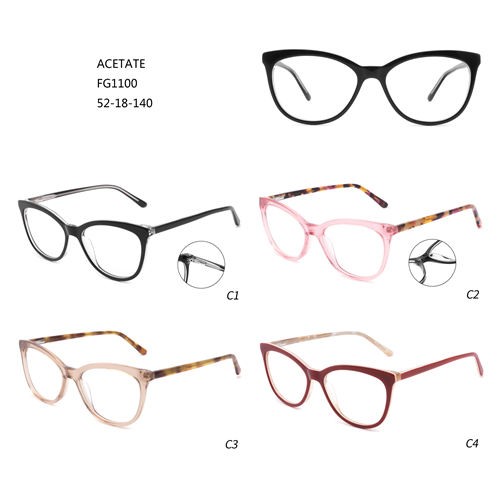 Cat Eye Acetate Montures De Lunettes Colorful Women Eyeglasses W3551100