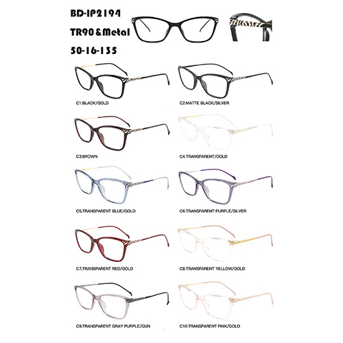 Cat Eye TR90 And Metal Eyeglasses W3672194