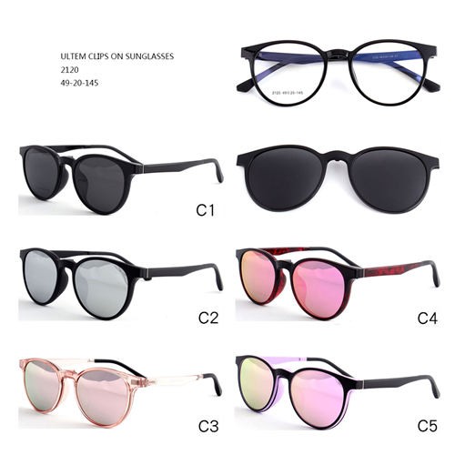 Fashion Colorful Ultem Hot Sale Clip On Sunglasses W3452120