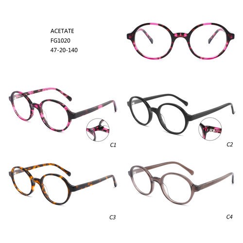Fashion Women Acetate Hot Sale Eyeglasses Round Montures De Lunettes W3551020