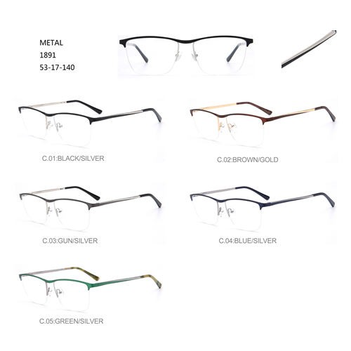 Half Frame Metal Eyewear Square Fashion Montures De Lunettes W3541891