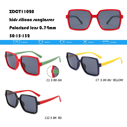 Hexagonal Silicone Kids Sunglasses Made In China W35511020