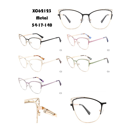 Hollow Cat Eye Metal Optical Frame W34862123