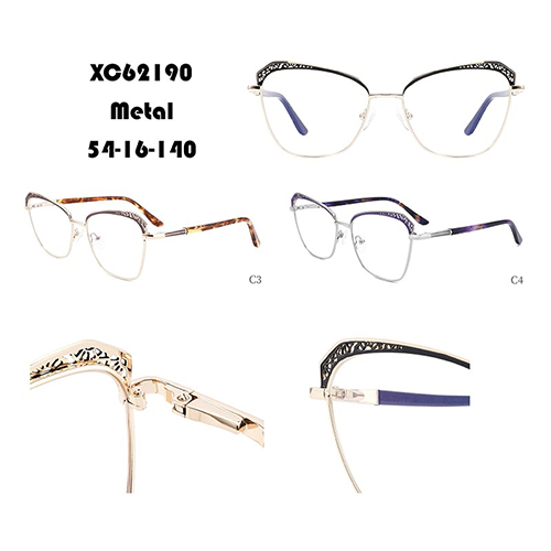 Hollow Pattern Metal Glasses Frame W34862190