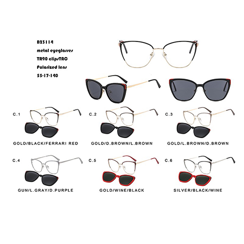 Large Frame Metal Clips On Sunglasses W31623114