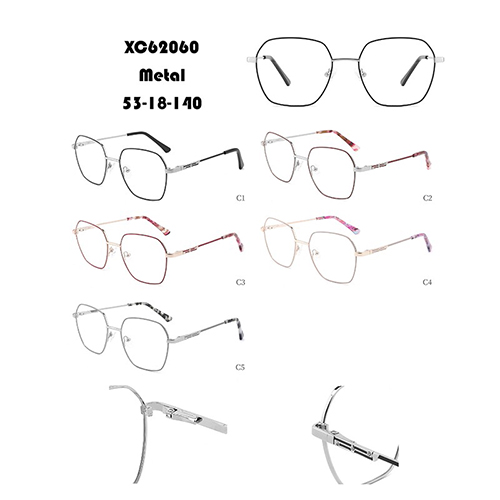 Large Polygonal Metal Glasses Frame W34862060