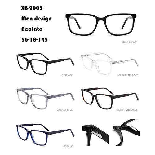 Men Square Acetate Glasses W3712002
