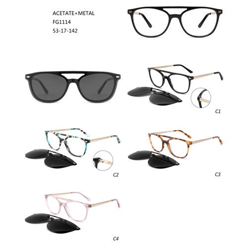 Metal Special Flower Hot Sale Clip On Sunglasses W3551114