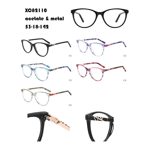 Multicolor Round Frame Acetate Eyeglasses Frame W34882110