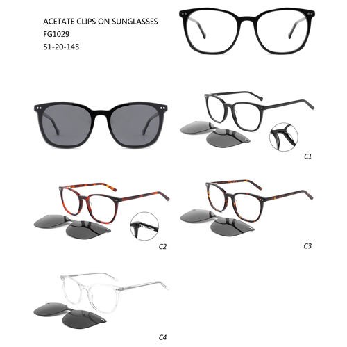 New Design Acetate Clip On Sunglasses W3551029