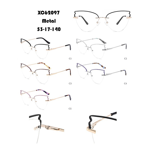 Personalized Half-frame Metal Optical Frame W348620697