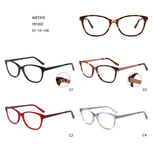 Retro Colorful Acetate Luxury Gafas New Design Women W3551002