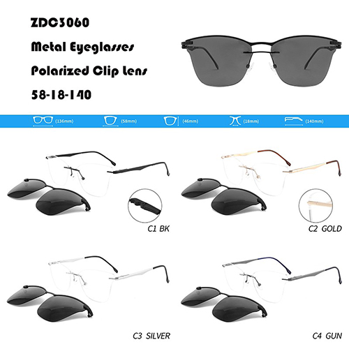 Rimless Metal Clips On Sunglasses W3553060