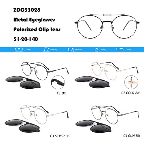 Round Frame Metal Clips On Sunglasses W35533028