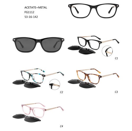 Special Flower Metal Clip On Sunglasses W3551112