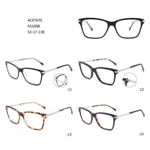 Square Acetate Colorful Montures De Lunettes Women Luxury Eyeglasses W3551098
