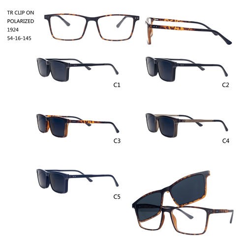 TR Square Frames New Design Good Price Clips On Sunglasses W3551924