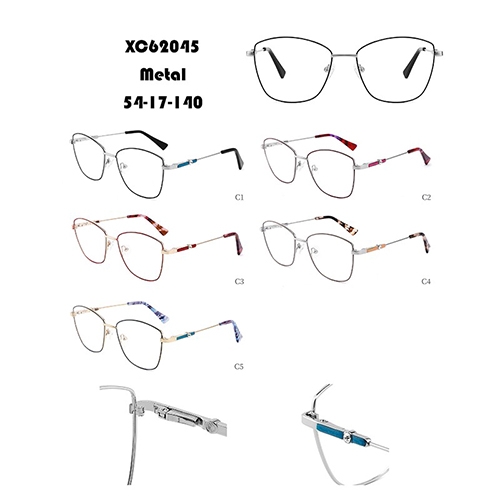 Thin Ear Frame Polygonal Metal Glasses Frame W34862045