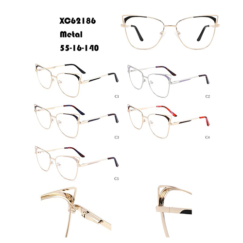 Thin-edged Cat-eye Metal Glasses Frame W34862186