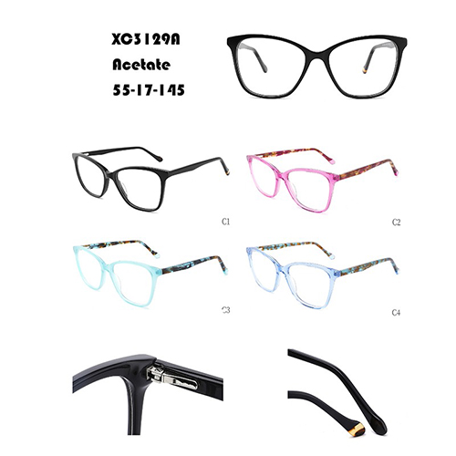 Trendy Large Frame Acetate Optical Frame W3483129A