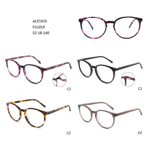 Women Acetate Hot Sale Fashion Eyeglasses Oversize Montures De Lunettes W3551019